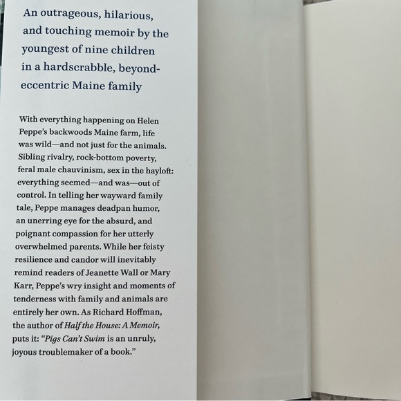 Pigs Can’t Swim a memoir by Helen Peppe Hardcover Book Non Fiction set in Maine - Picture 4 of 5